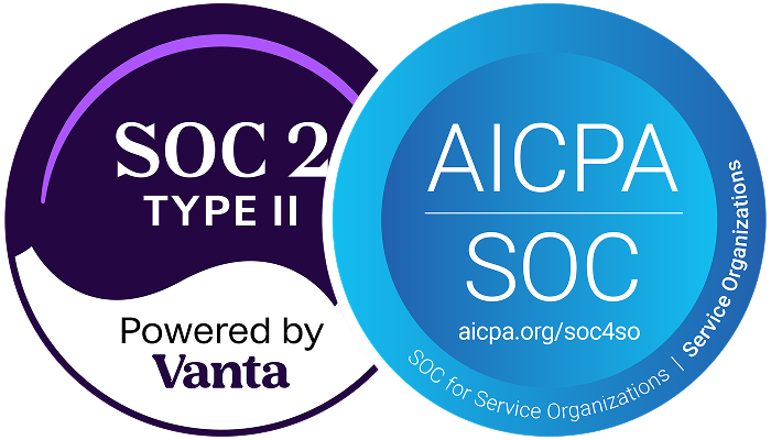 SOC 2 Type II — AICPA SOC for Service Organizations, powered by Vanta